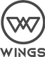 wings text logo
